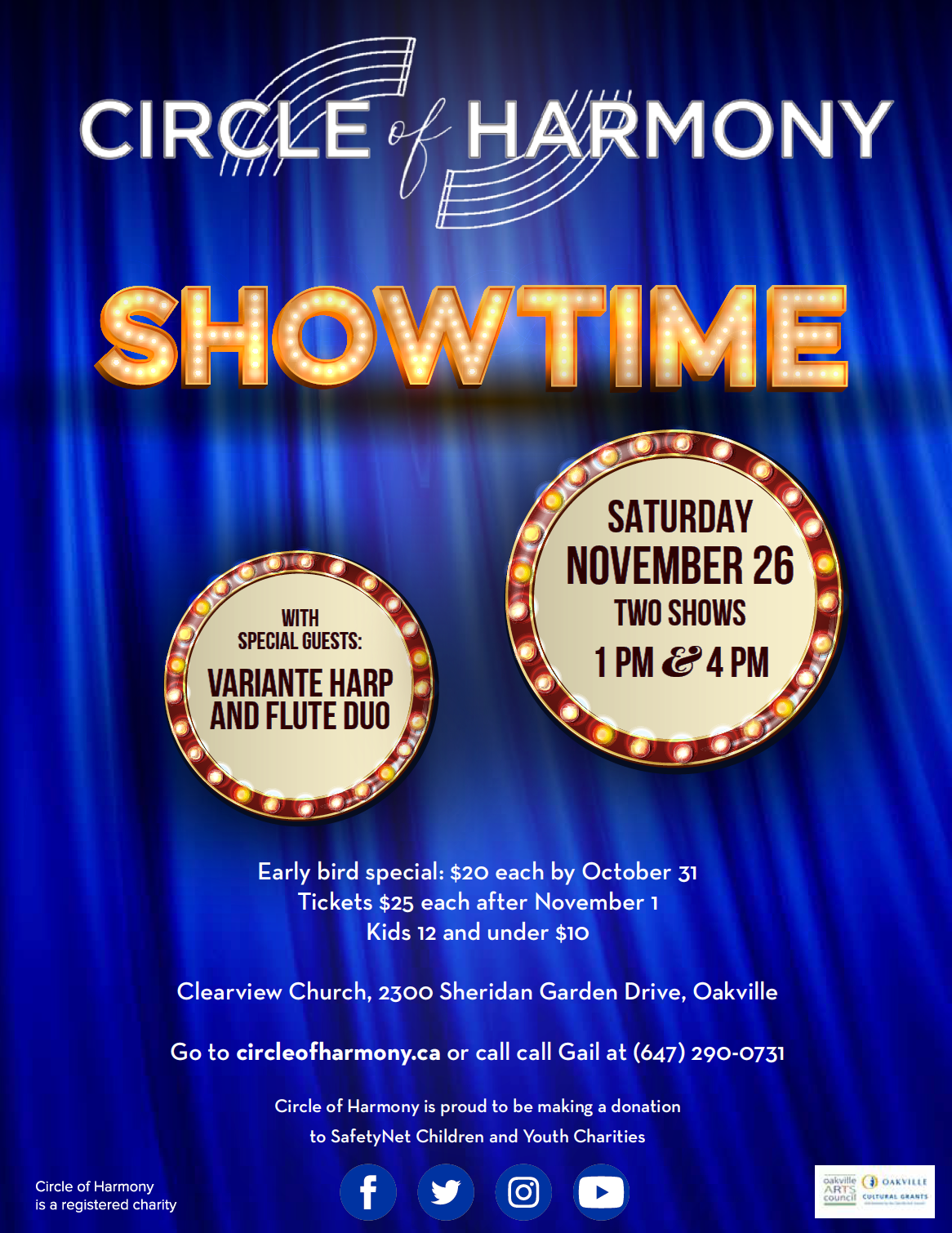 	Circle of Harmony presents Showtime - 4 pm show